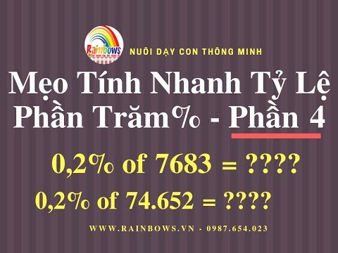TÍNH NHANH TỶ LỆ PHẦN TRĂM - PHẦN 4